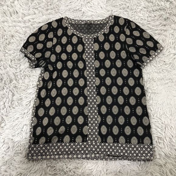 J. Crew S Mixed Print T-Shirt Short Sleeve Women's Blouse - Picture 4 of 9
